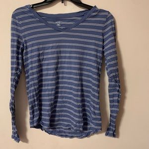 Blue/white long sleeve tee